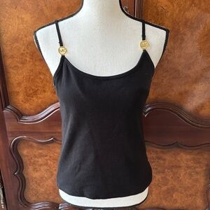 MICHAEL Michael Kors Ribbed Knit Camisole with Gold Mk Logo